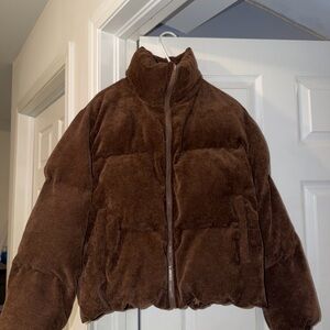 SHEIN Chocolate Corduroy Jacket